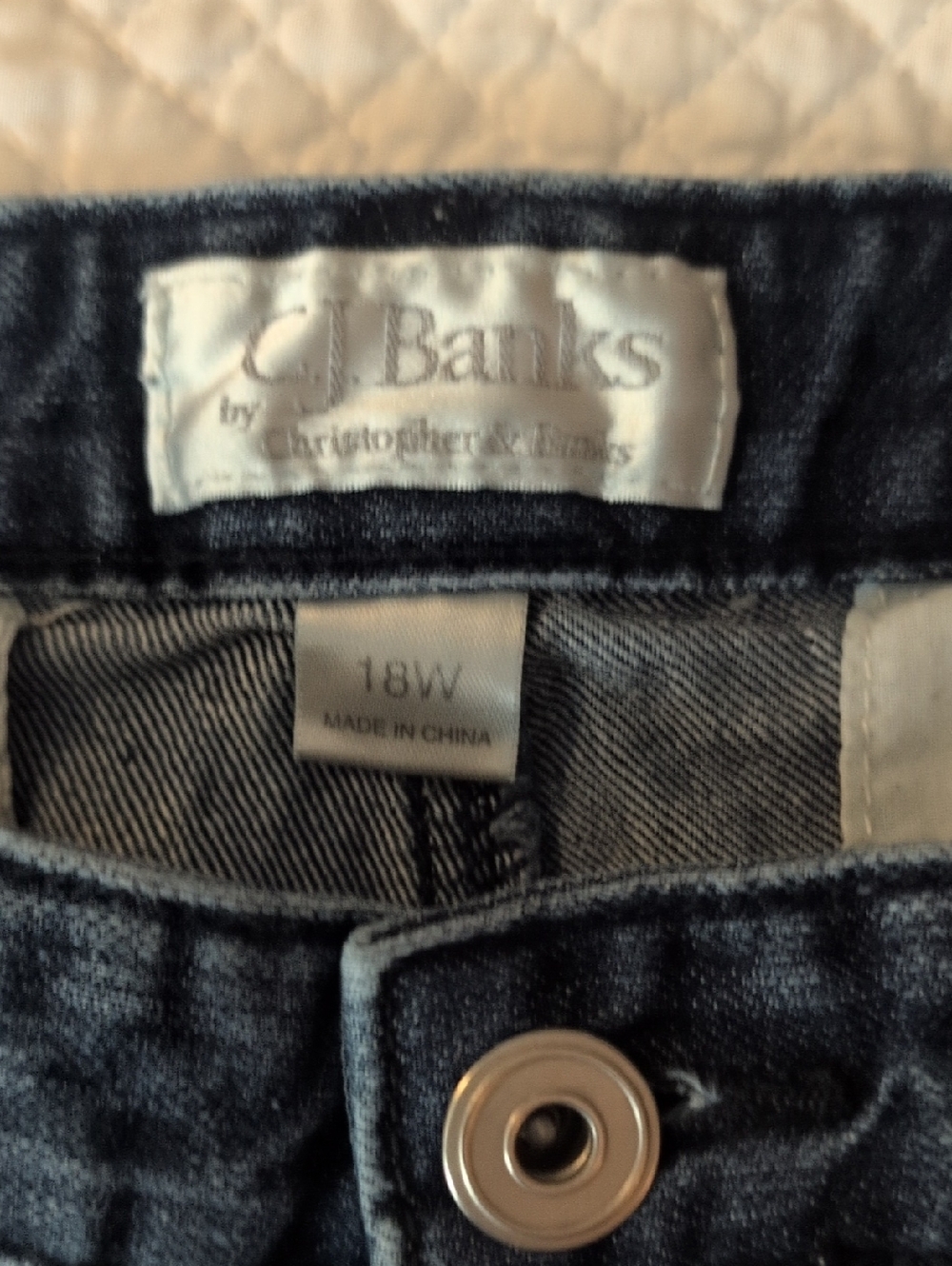 CJ Banks Dark Denim Capris